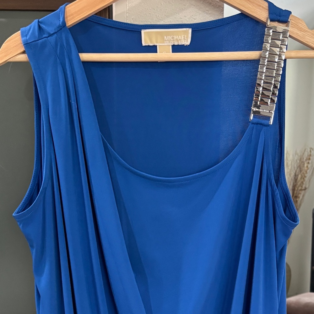 MICHAEL Michael Kors Midi Dress - Royal Blue Size XL - Picture 5 of 9